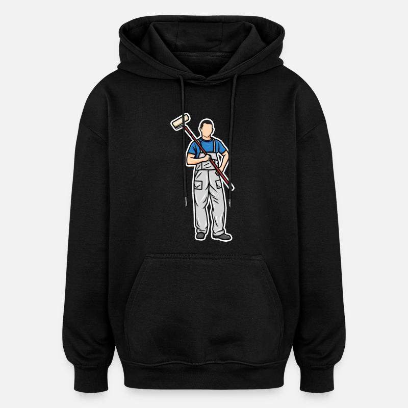 Kleiner Maler - Oversized Unisex Hoodie - Schwarz