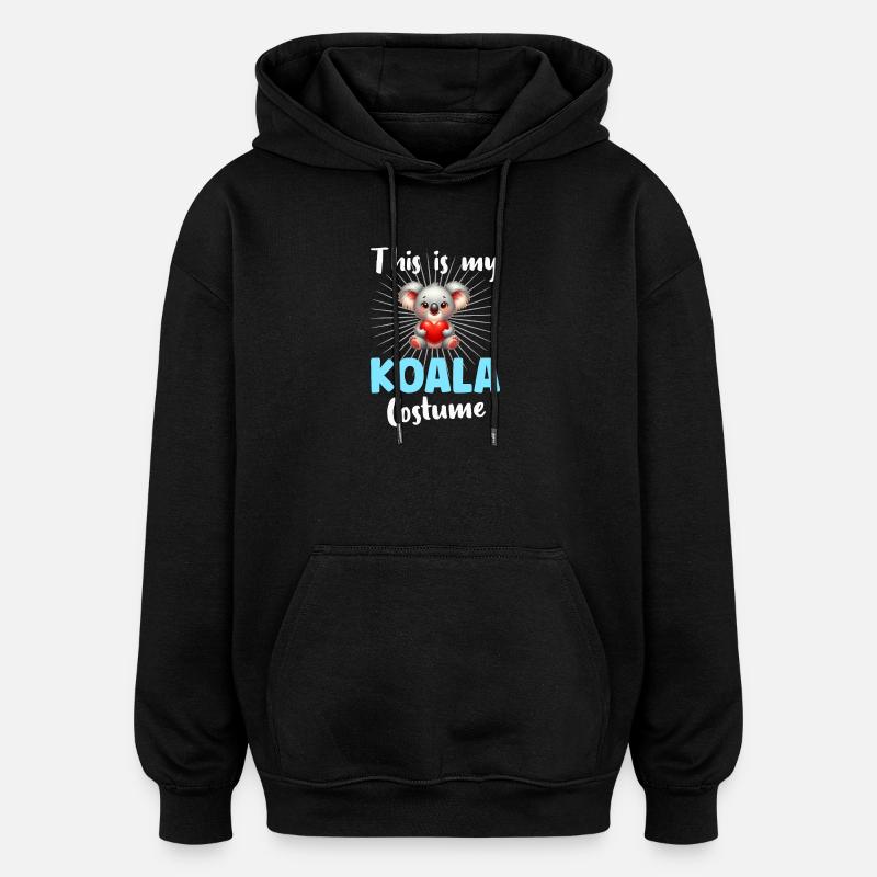Koala Koala Ours - Sweat à capuche oversize unisexe - noir
