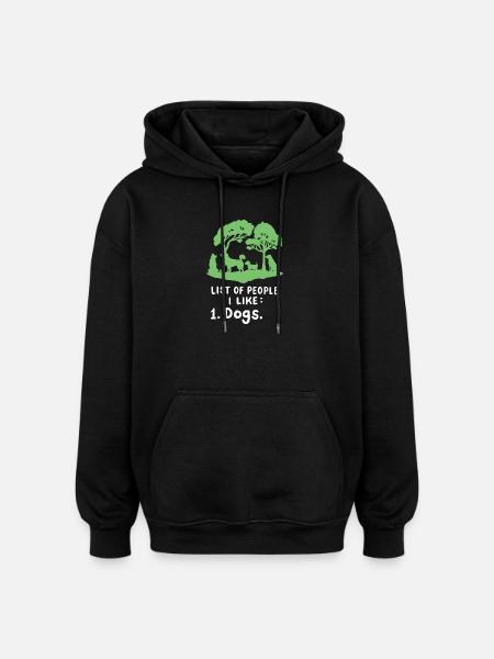 Hundeliebhaber Hundebesitzer - Oversized Unisex Hoodie - Schwarz