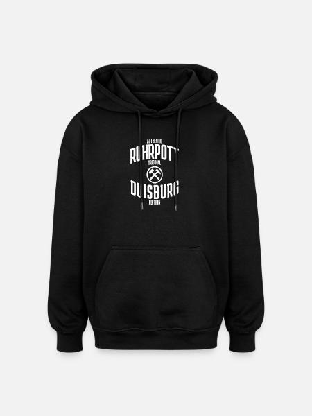 Authentic Ruhrpott original Duisburg edition - Oversized Unisex Hoodie - black