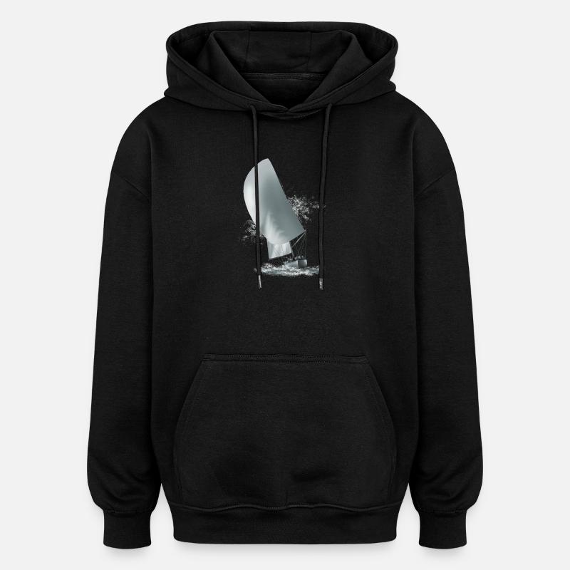Voilier - Sweat à capuche oversize unisexe - noir