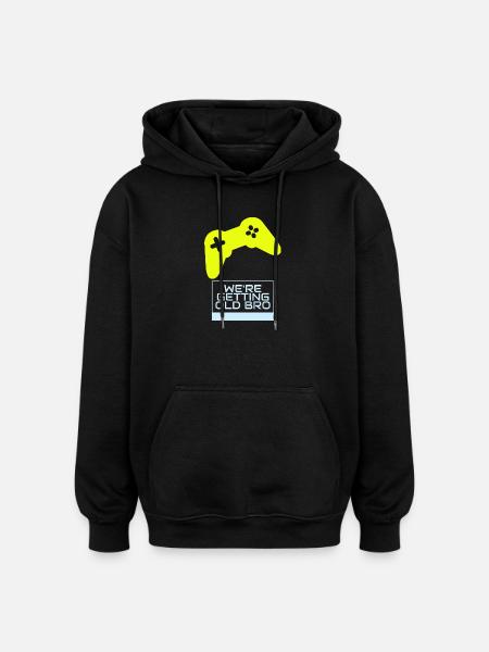 Gamer-Nostalgie: Wir werden älter - Oversized Unisex Hoodie - Schwarz