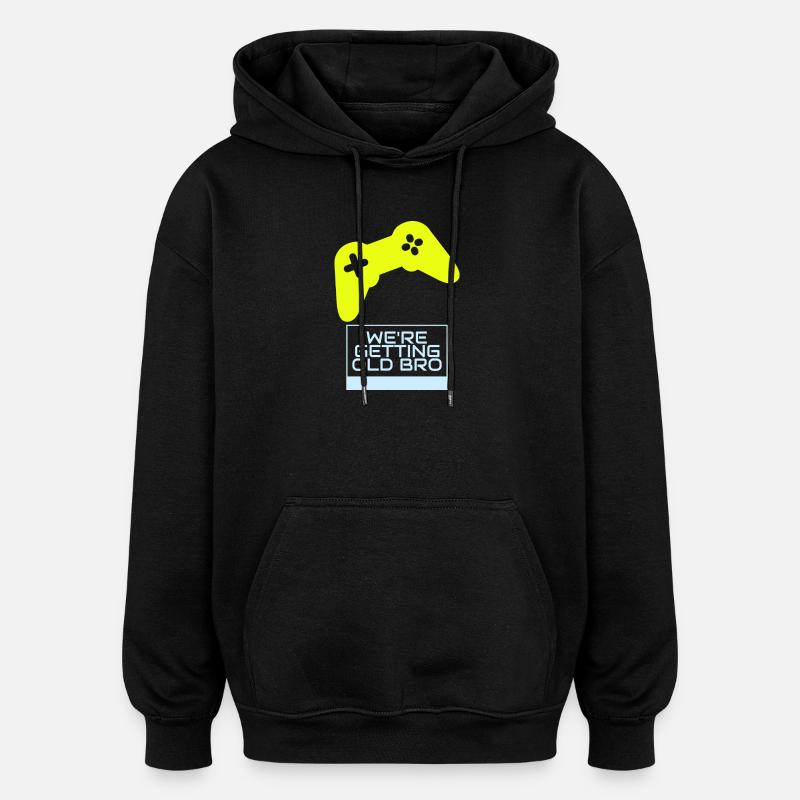 Gamer Nostalgie: On Vieillit - Sweat à capuche oversize unisexe - noir