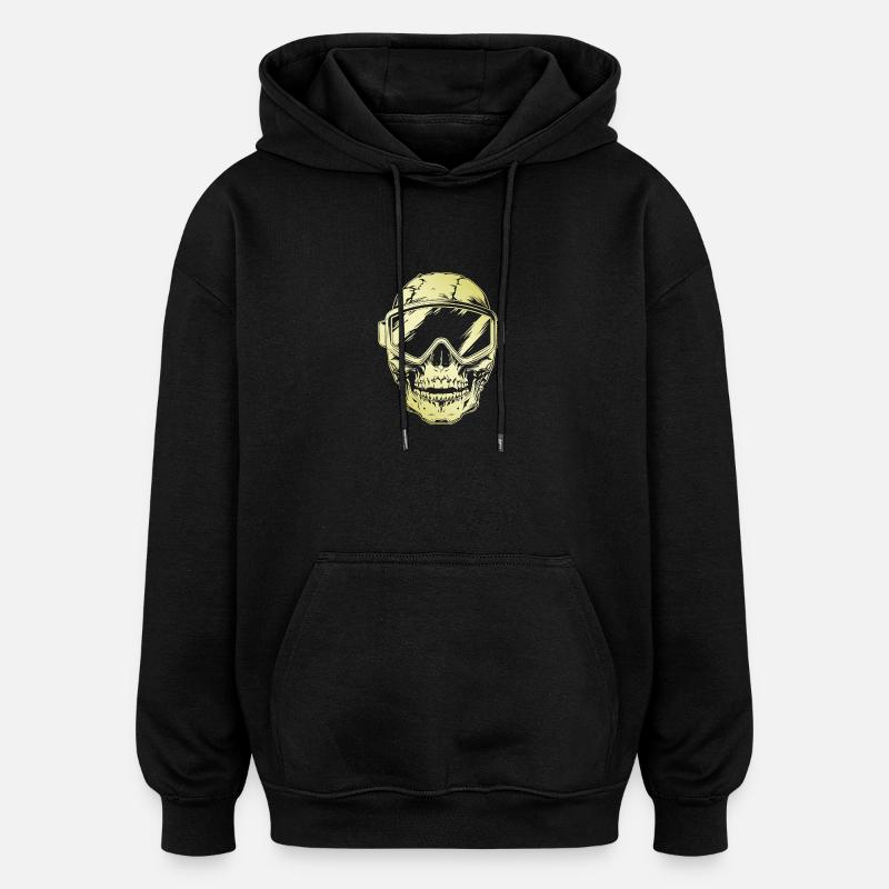 Ski Ski Masques Skull - Sweat à capuche oversize unisexe - noir