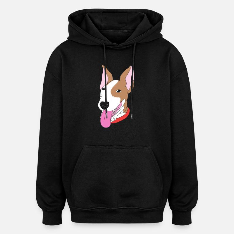 Bull terrier - Sweat à capuche oversize unisexe - noir