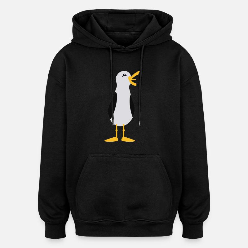 Seagull / Seagull (3c) - Sweat à capuche oversize unisexe - noir