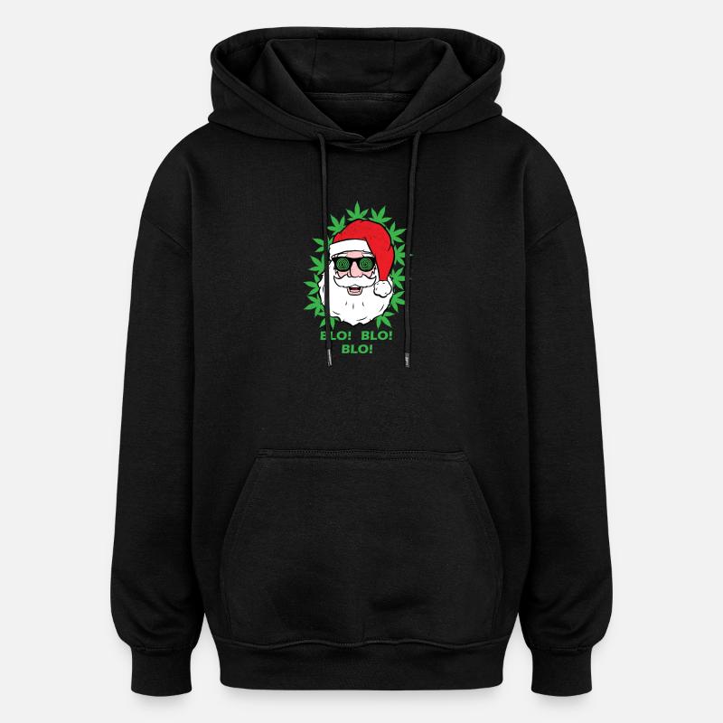Père Noël - Blo ! Blo! Blo! - Sweat à capuche oversize unisexe - noir
