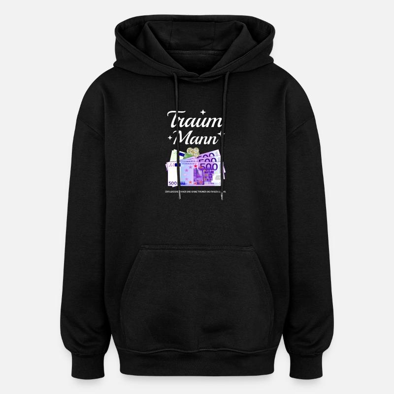 Traum Mann - Oversized Unisex Hoodie - Schwarz