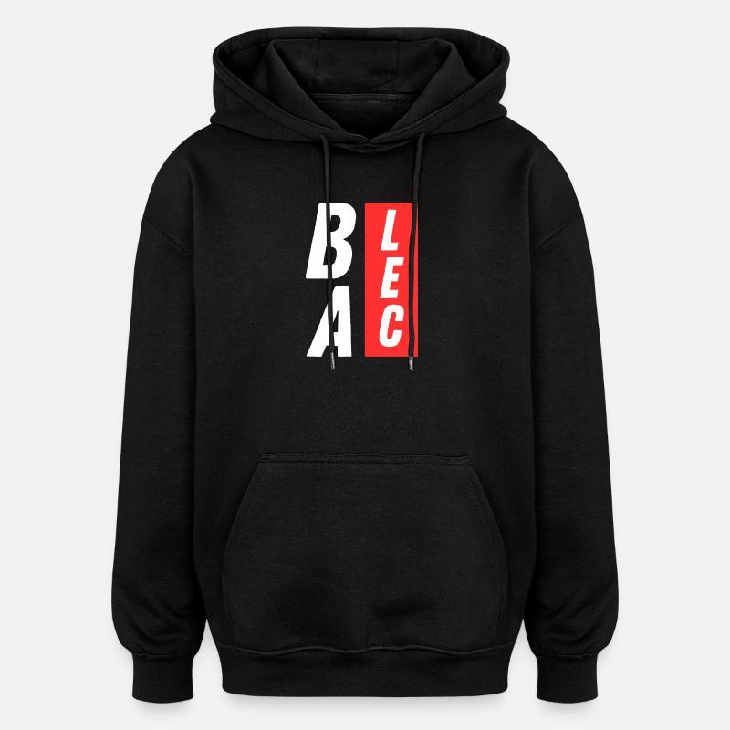 (Je M'EN) BALEC, humour décontracté - Sweat à capuche oversize unisexe - noir