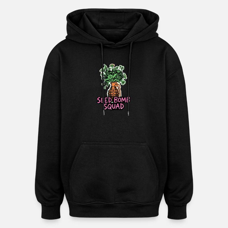 Avenir de la plantation de graines - Sweat à capuche oversize unisexe - noir