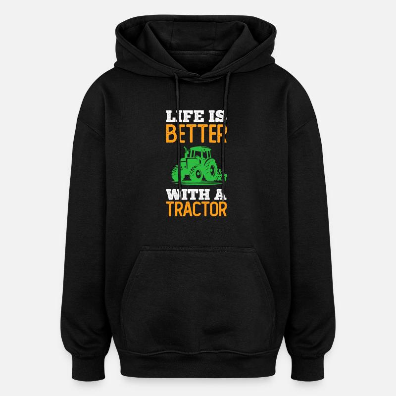 Tractor tractor - Oversized Unisex Hoodie - black