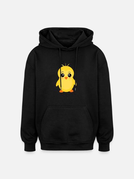Kawaii Chibi Kawaii Duck Kawaii Manga - Unisex oversize huppari - musta