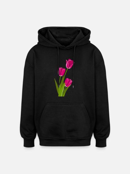 Tulip Gift Gift Idea - Oversized Unisex Hoodie - black