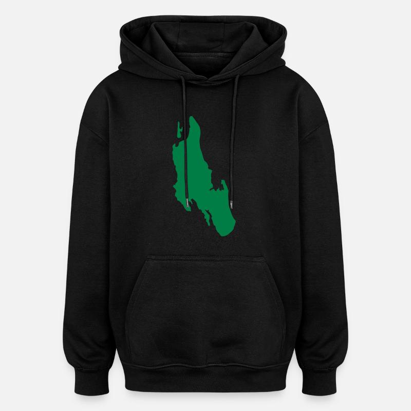 Zanzibar - Sweat à capuche oversize unisexe - noir