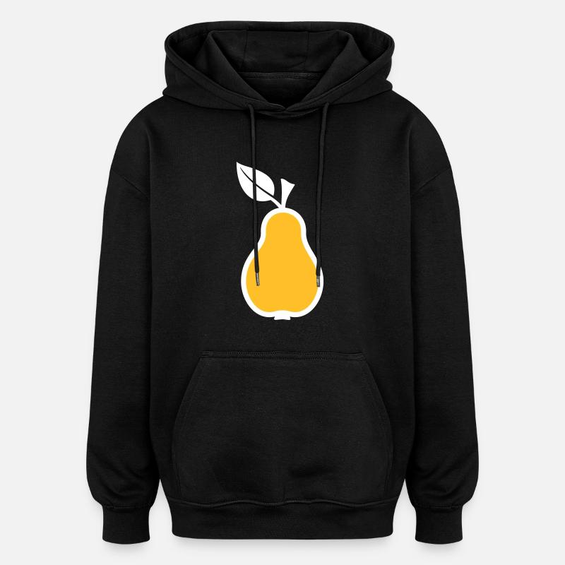 Poire - Sweat à capuche oversize unisexe - noir