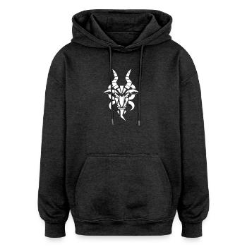 Capricorne Marées Ésotériques Horoscope Superstition - Sweat à capuche oversize unisexe - charbon - Devant - Noah (186cm)
