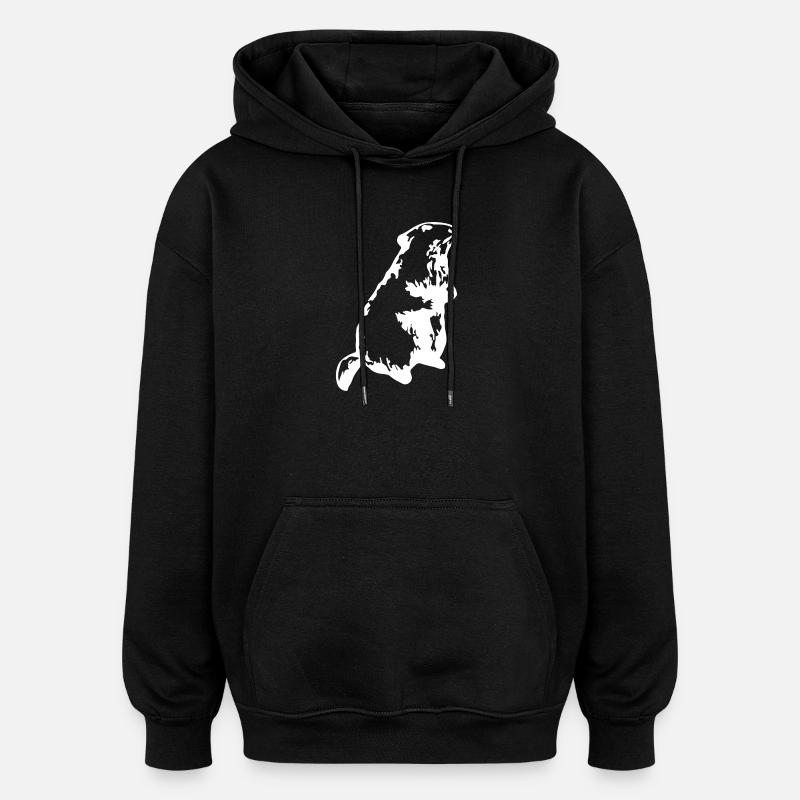 Murmeltier - Oversized Unisex Hoodie - Schwarz