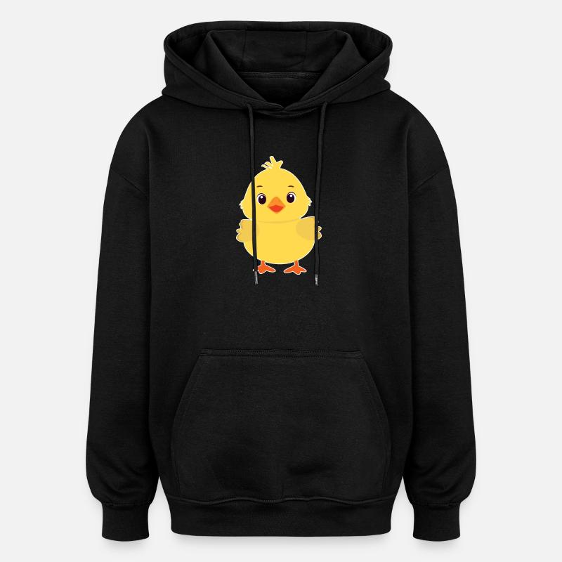 Poussin - Sweat à capuche oversize unisexe - noir