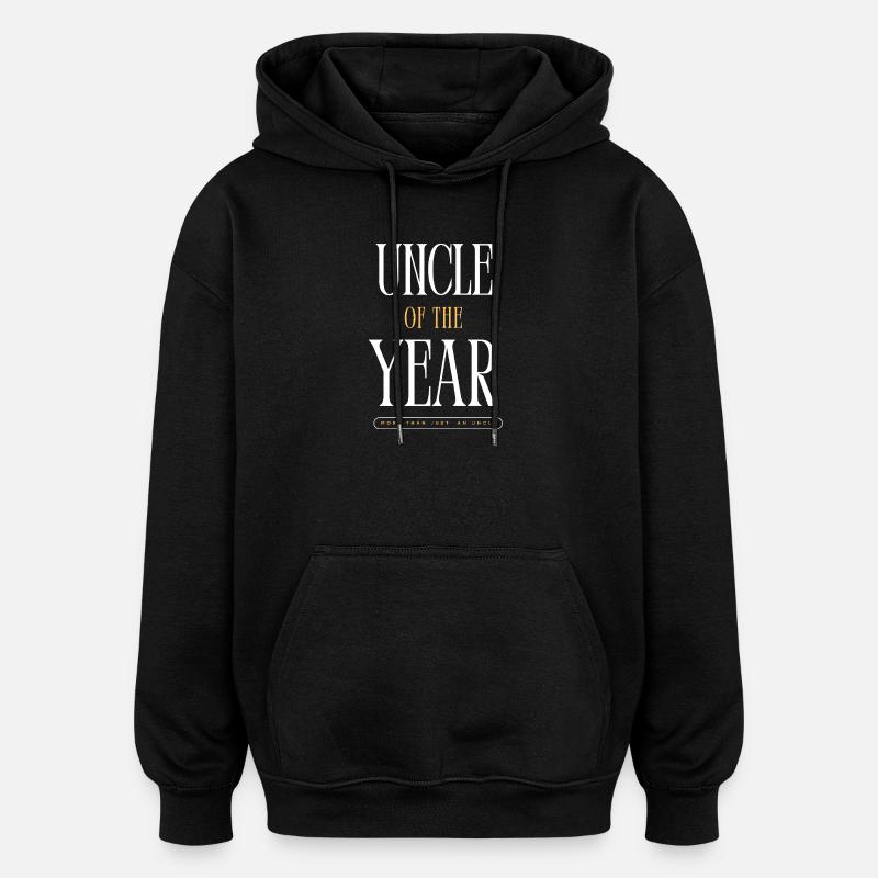 Oncle drôle de l’année - Sweat à capuche oversize unisexe - noir