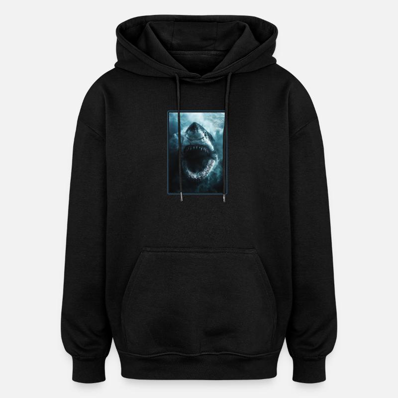 Requins Requin - Sweat à capuche oversize unisexe - noir