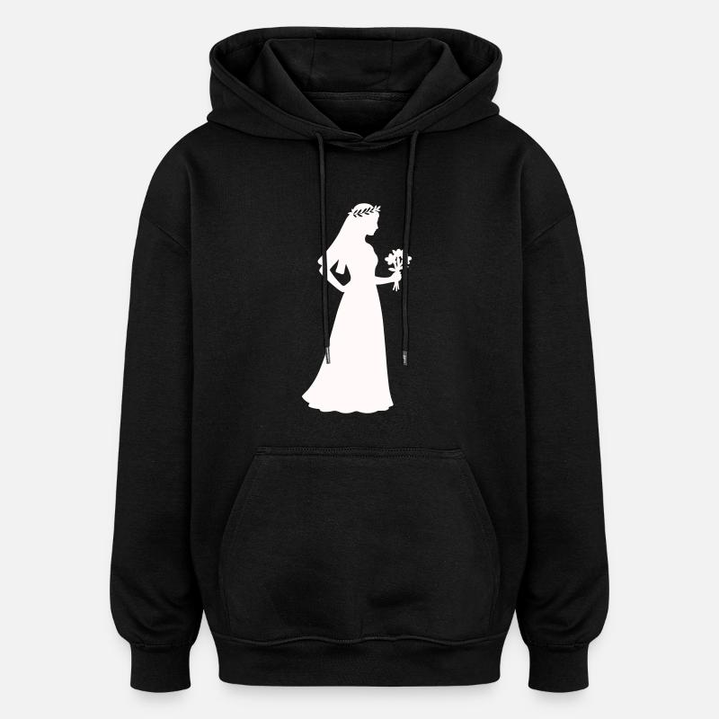 mariée - Sweat à capuche oversize unisexe - noir