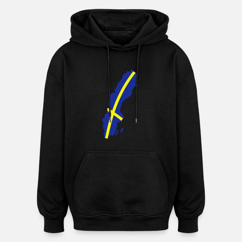 Sweden - Sweat à capuche oversize unisexe - noir