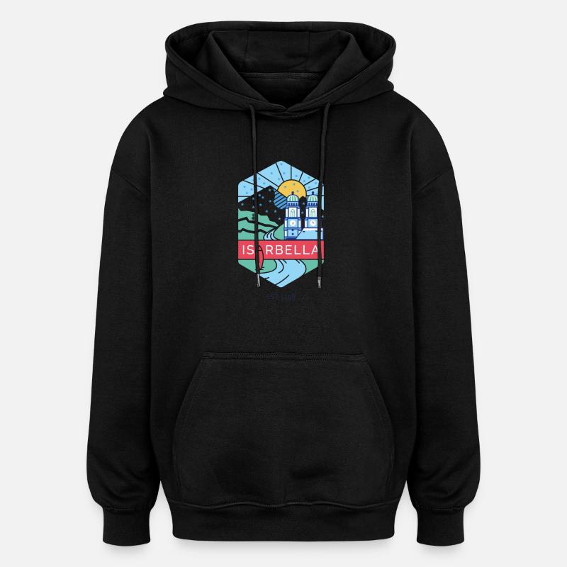 Isarbella im Winter - Oversized Unisex Hoodie - Schwarz
