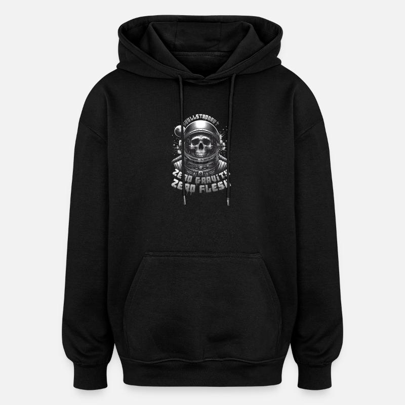 Astronaute Crâne : Skullstronaut, Apesanteur - Sweat à capuche oversize unisexe - noir