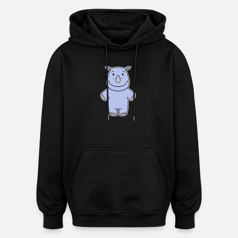 Nashorn Nashörner - Oversized Unisex Hoodie - Schwarz