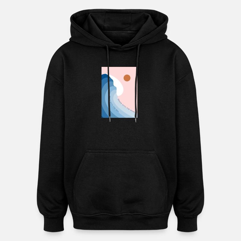 Dance with the waves - Oversized Unisex Hoodie - Schwarz