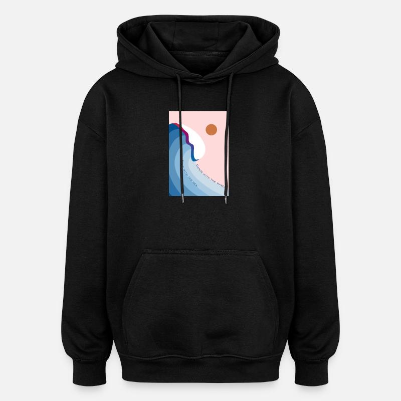 Dance with the waves 2 - Oversized Unisex Hoodie - Schwarz