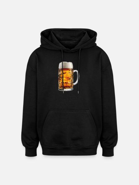 Beer Mug Beer Mug - Oversized Unisex Hoodie - black