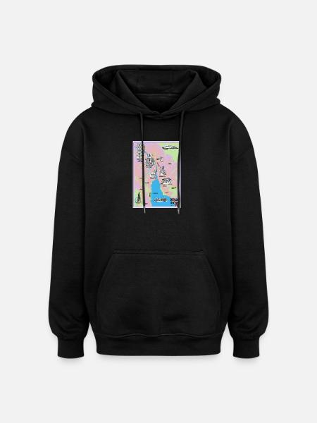 City of Zurich - Oversized Unisex Hoodie - black
