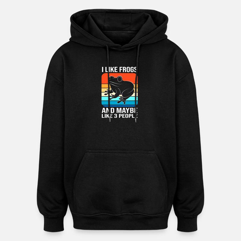 Laubfrosch Frosch - Oversized Unisex Hoodie - Schwarz