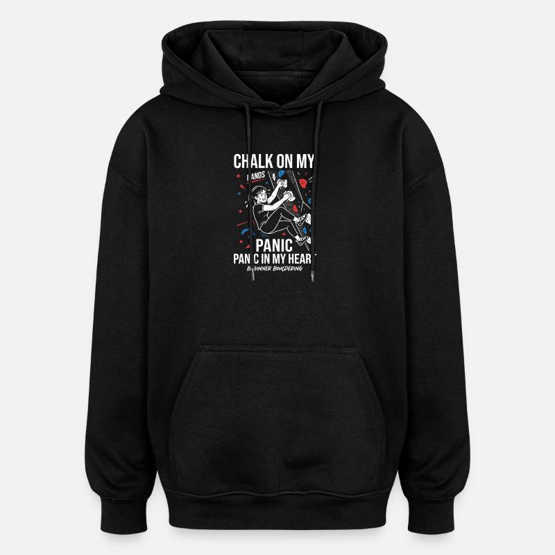 Kreide an den Händen - Oversized Unisex Hoodie - Schwarz