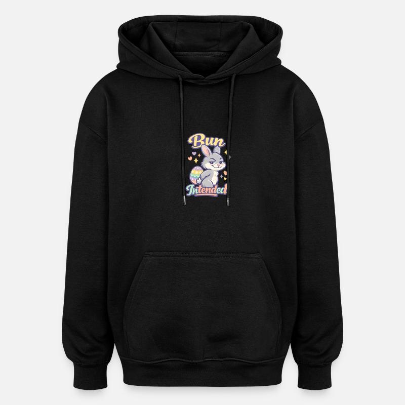 Lapin de Pâques prévu - Sweat à capuche oversize unisexe - noir