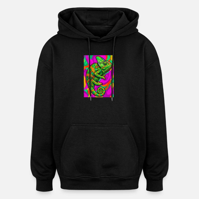 Chamäleon - Oversized Unisex Hoodie - Schwarz