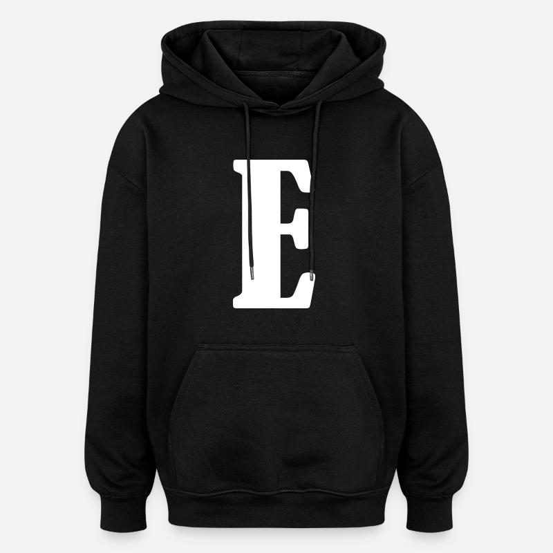 E - Sweat à capuche oversize unisexe - noir