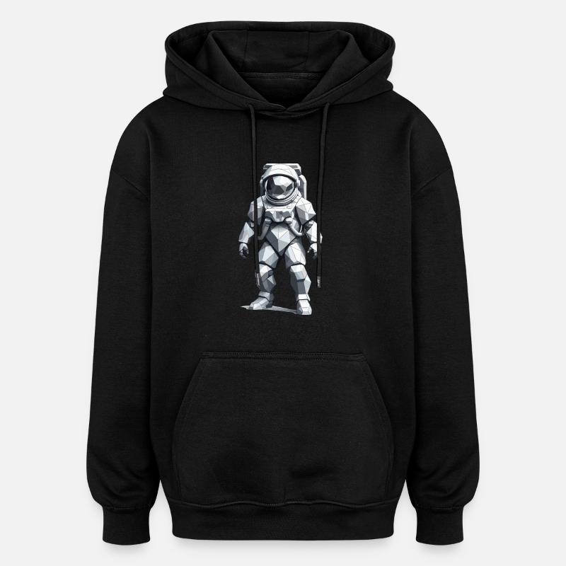 Astronaut - Beruf Design Sticker - Oversized Unisex Hoodie - Schwarz