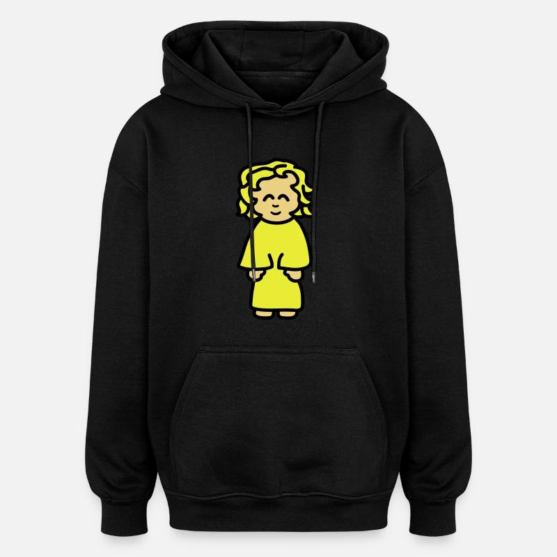girl - Sweat à capuche oversize unisexe - noir