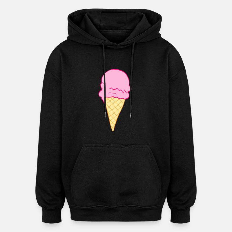 ice creme - Oversized Unisex Hoodie - Schwarz