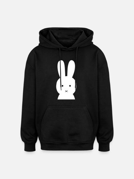 Hare - Oversized Unisex Hoodie - black