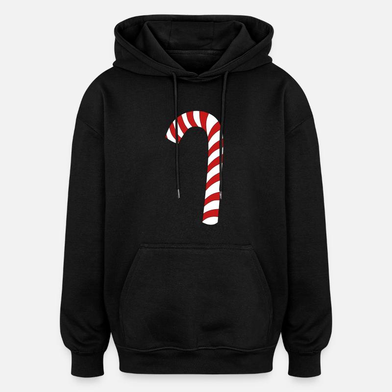 Canne de Noël - Sweat à capuche oversize unisexe - noir
