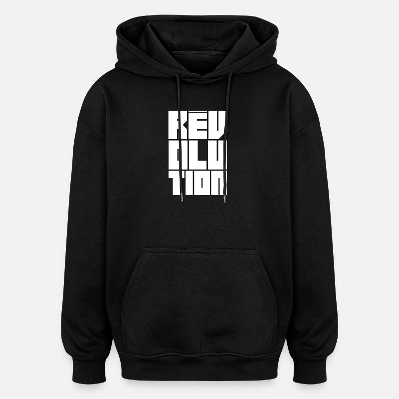 Rêv'olution - Sweat à capuche oversize unisexe - noir