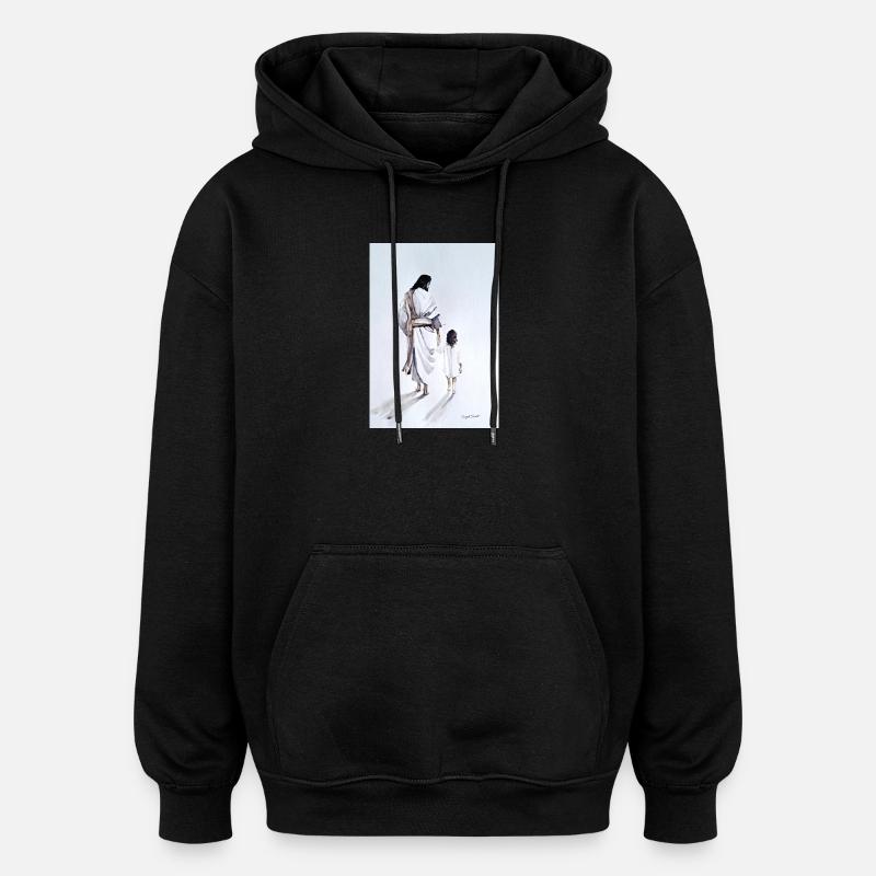 Jesus und Kind - Oversized Unisex Hoodie - Schwarz