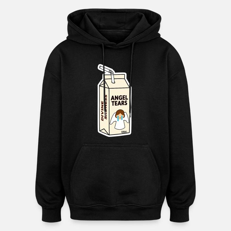 Angel Tears Karton - Oversized Unisex Hoodie - Schwarz