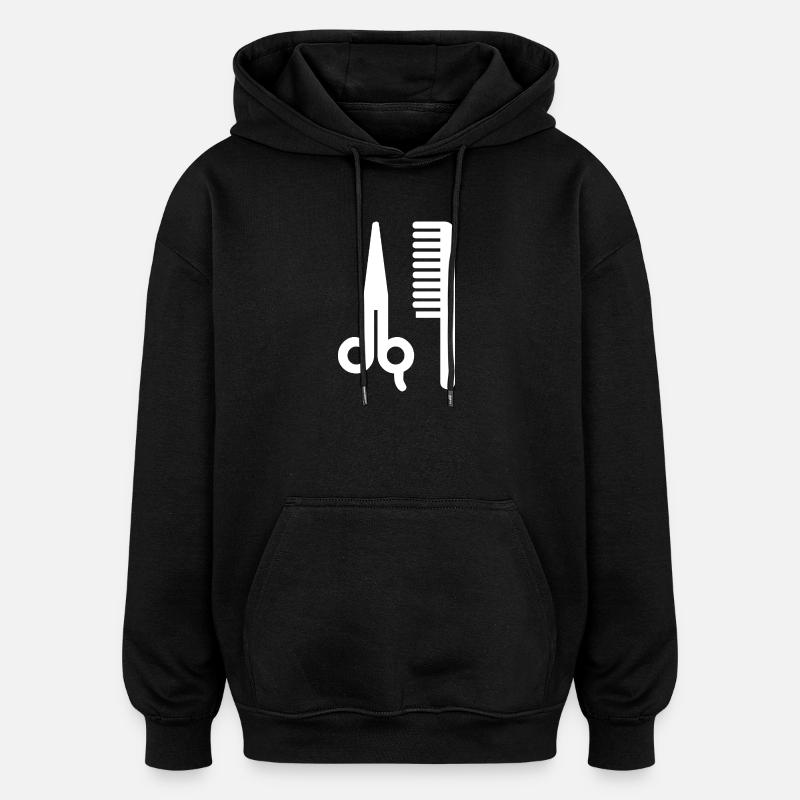 coiffeur - Sweat à capuche oversize unisexe - noir