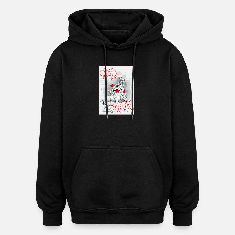 Graffiti Monster Notenband - Oversized Unisex Hoodie - Schwarz