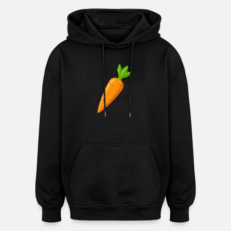carotte - Sweat à capuche oversize unisexe - noir