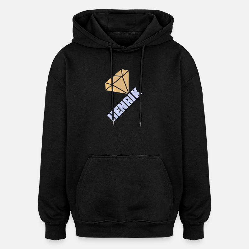 Henrik - Oversized Unisex Hoodie - Schwarz